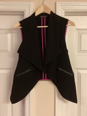 Express Black Lightweight Draped Vest